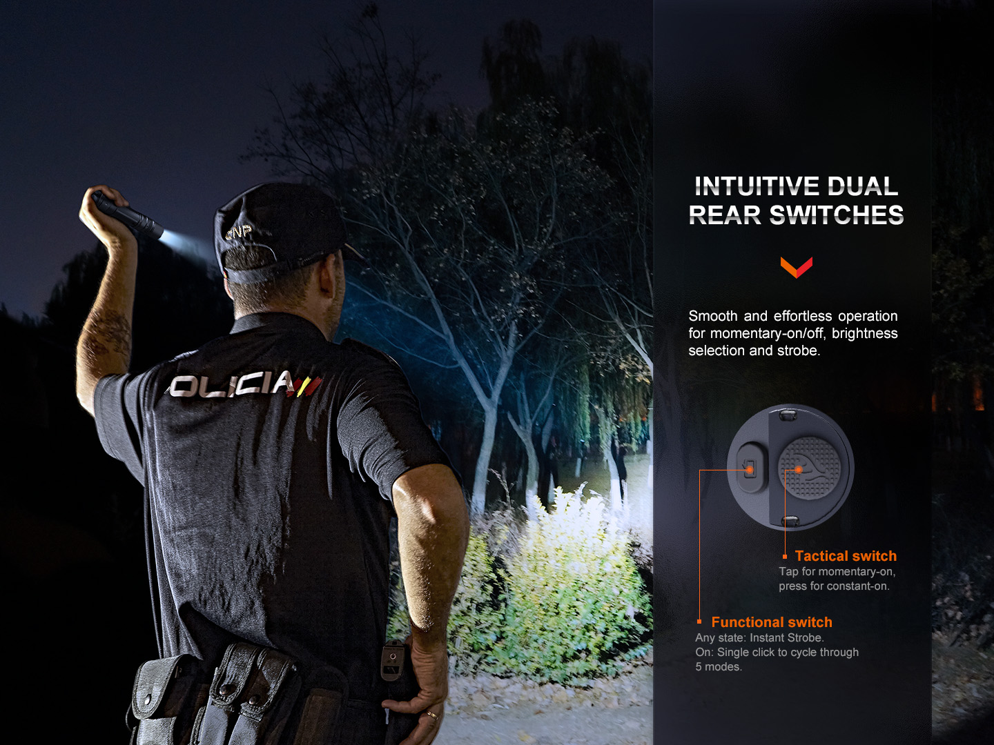 Fenix PD36R Pro 2800 Lumen Rechargeable Tactical Flashlight – Includes 2 Batteries, LED, IP68 Waterproof