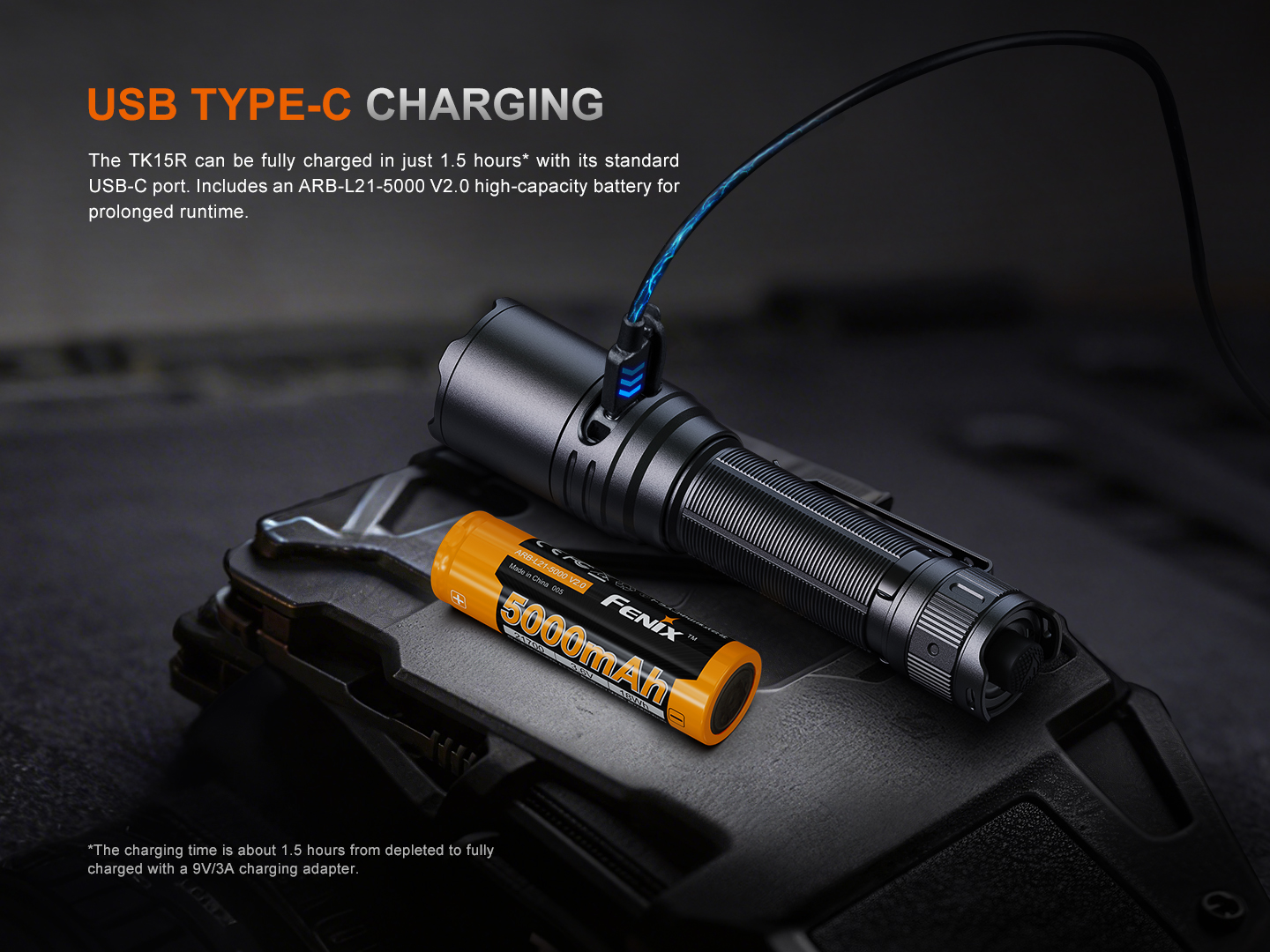 fenix 3200 lumen flashlight Fenix TK15R Rechargeable Tac Flashlight