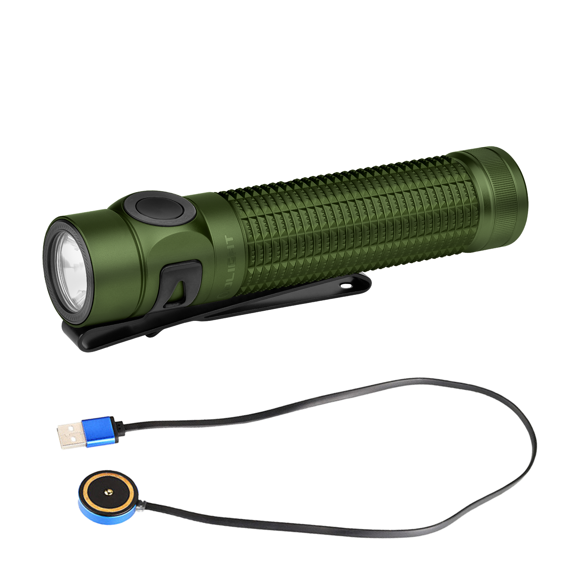 olight flashlight for edc ARKFELDPRO3RBKCW Arkfeld Pro 1300 Lumens LED Black slip grip Olight OCLIP-PRO-S-S&SEDT EDC Clip Flashlight